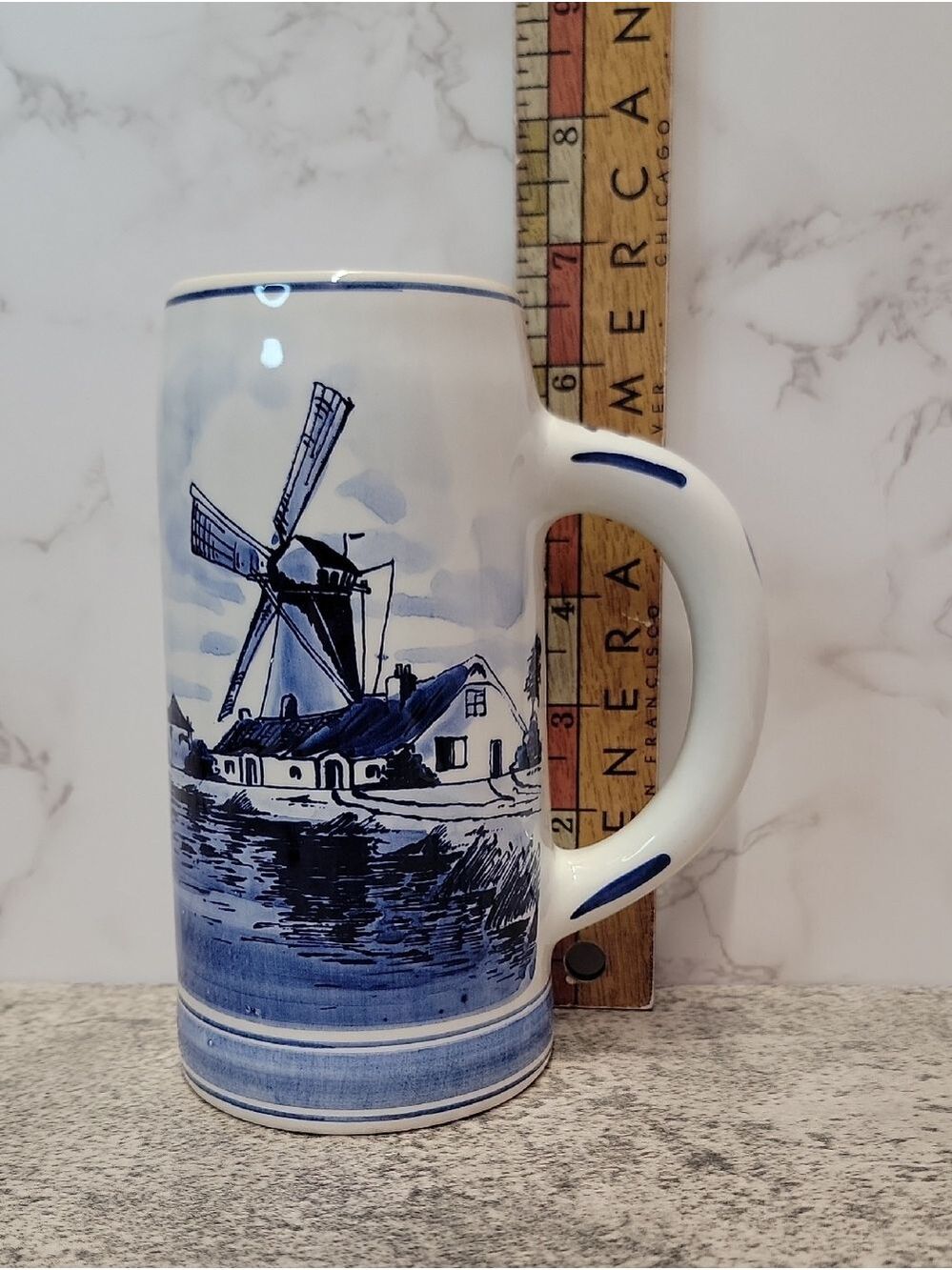 Vintage Delfts Blue Beer Tankard Holland - Picture 7 of 10